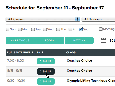 Schedule Widget forms