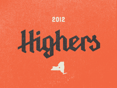 Highers custom script type typography