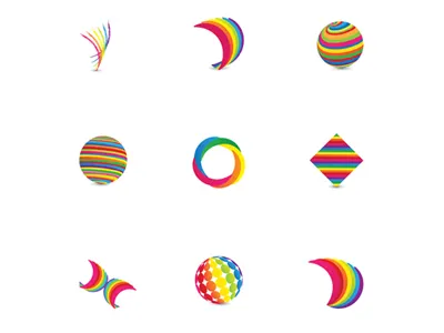 Abstract Logo Design Elements 3d abstract brand branding bright buy color colorful corporate design dimensional element for gradient graphic icon identity logo logos rainbow sale shape shutterstock stock symbol three vibrant