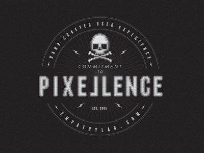 Pixellence pixel pixellence skull stamp