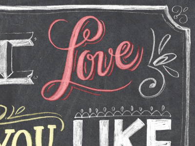 chalkboard lettering - greeting card