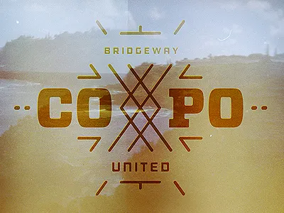 CoPo United logo texture typography vintage