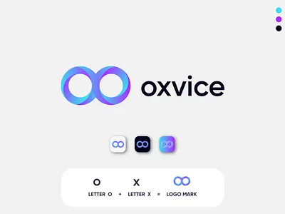 letter o,x logo design concept for oxvice abstract brand identity business logo company creative identity letter o letter x logo logo design logo designer logo mark minimal logo minimalist logo modern modern logo oxvice logo software symbol technology