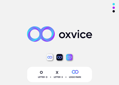 letter o,x logo design concept for oxvice abstract brand identity business logo company creative identity letter o letter x logo logo design logo designer logo mark minimal logo minimalist logo modern modern logo oxvice logo software symbol technology