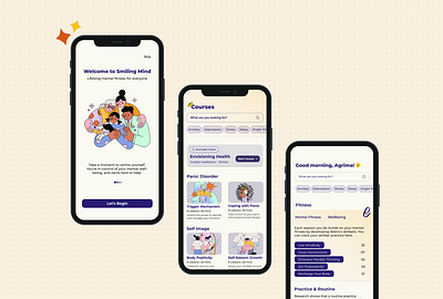 Smiling Mind App - Online Mental Health Services design product design ui visual design