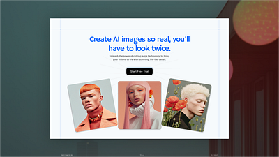 AI web design hero section ai art design hero section illustration landing page tech technology ui ux web design website