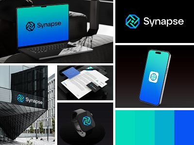 Synapse - Ai, Saas, Innovation Logo Design app icon artificial intelligence brand identity brand logo branding creative logo design futuristic gradient innovation logo logo design logo designer minimalist logo modern logo saas software tech company visual identity web3