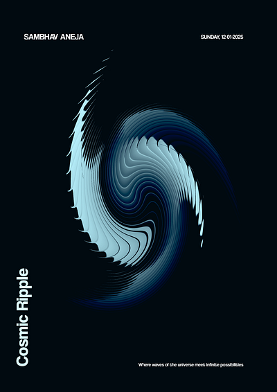 Cosmic Ripple- Poster Design 3d design graphic design photoshop poster design