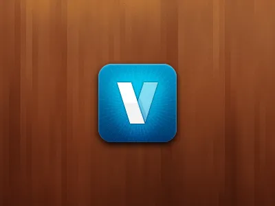 V app icon icon starburst