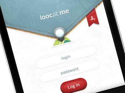 Loocat me - iPhone app app apple application bookmark find icon iphone look mobile pin pin board place places search textures