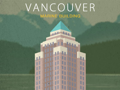 Vancouver Marine Building Vector architecture art bc british columbia building canada illustration marine pixel pixelart skyscraper tower vancouver vector vintage