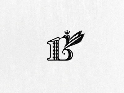 LB logo design (unused concept) animal bird black black white black and white bw colors crown flower freelance freelance logo designer freelancer head hummingbird logo logo design logo designer logos negative negative space retro shading srdjan kirtic texture textured vintage wings wizemark