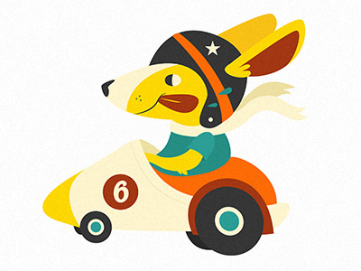 Corgi in a Car car corgi illustration silly