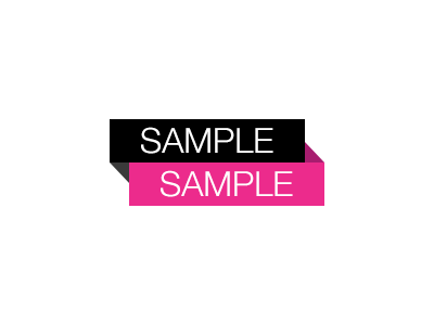 Box sample black box pink retro ribbon simple vintage