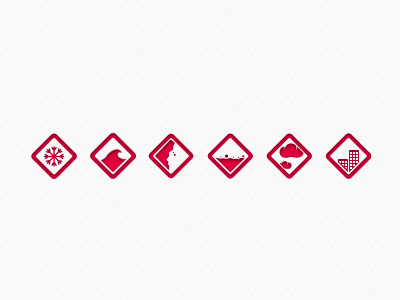 Escaped Icons extreme sports icons natural navigation