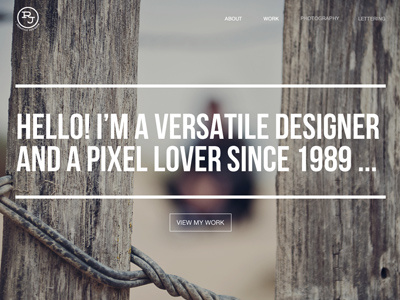 Portfolio Design full background minimal portfolio type