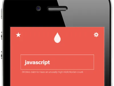 A filter for saved links. flat minimalistic red thin