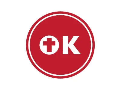 OK logo christian church circle cross logo logotype mark ministry ok