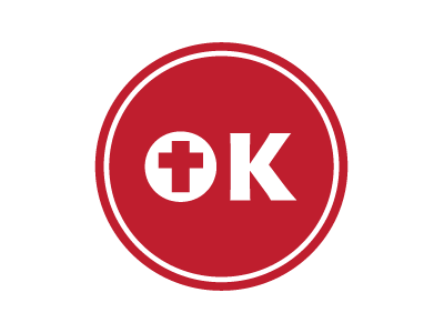 OK logo christian church circle cross logo logotype mark ministry ok