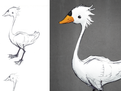 Creature Design: Swan bird creature design swan