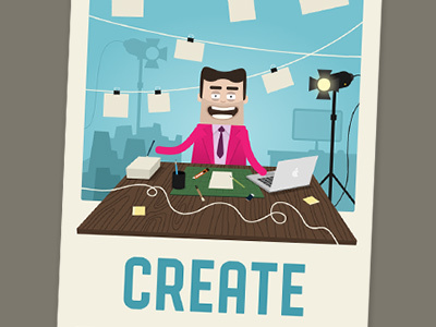CREATE Poster (W.I.P.) apple cartoon create mac macbook poster promotion scene toon w.i.p. wip