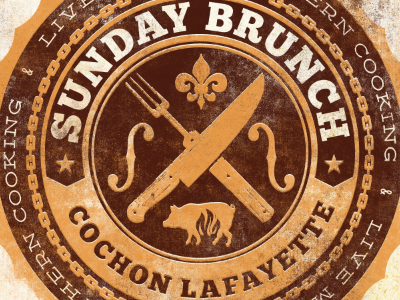 Sunday Brunch illustration logo t shirt