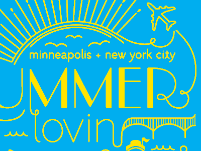 Summer Party minneapolis new york city summer typography