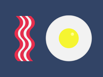 Egg And Bacon (as seen at night) breakfast fun