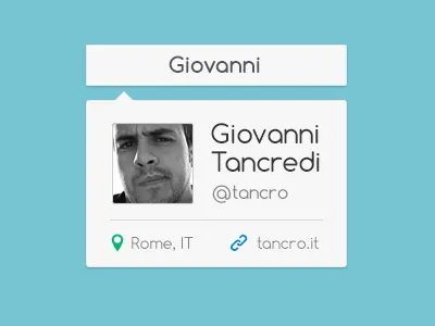 Flat Tooltip Profile down drop dropdown flat gui interface popup profile tooltip ui