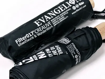 FILTER017 X EVANGELION - ANGELS POLKA DOT FOLDING UMBRELLA evangelion umbrella