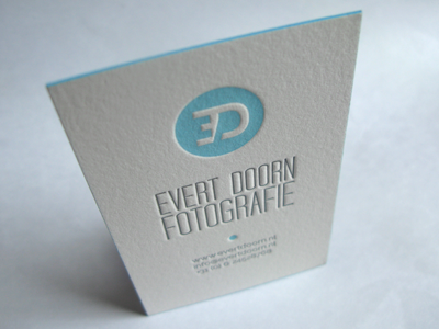 Letterpress Business Card for Photographer business card cotton paper letterpress painted edge