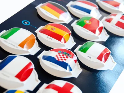 Euro 2012 Football Tabs paper engineering print