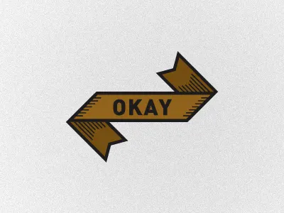 okay award banner bronze okay ribbon