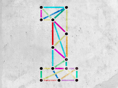 One 1 arizona digit intersecting points on logo logo number logo numeral one