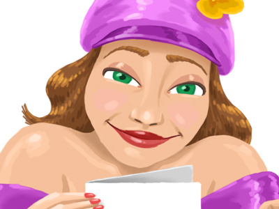 Wrong Expression character design girl gnome greeting card illustration ipad painting