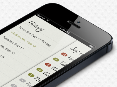 New feature for Habit List app habit habit list iphone iphone 5 list phone ui