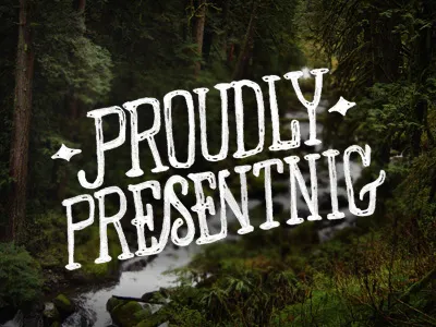 Proudly Presenting card design greetings photography post postcard type typography