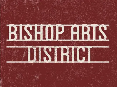 Bishop Arts dallas logo sign texture typography