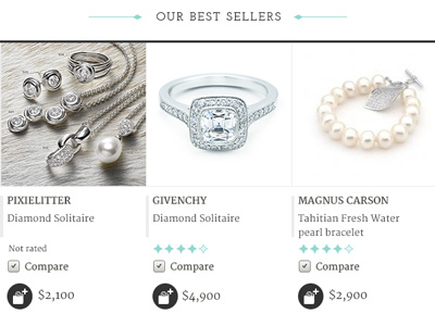 Bedazzled clean ecommerce jewellery web design