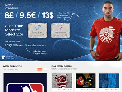 Othertees T-Shirt store final homepage store t shirt web design