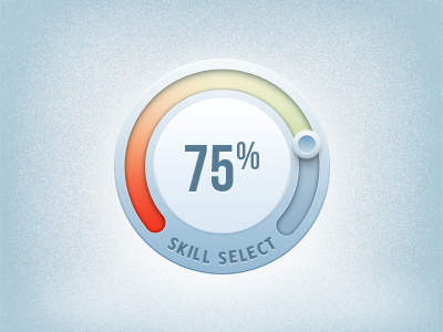 Circular Slider blue grunge noise selector slider ui