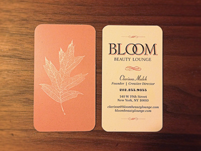 Bloom Business Card beauty brown business card nature red retro rustic