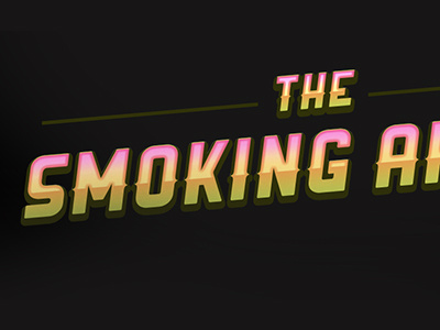 The Smoking Apple Co. type glossy gradient retro type