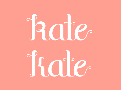 Which one? design hand drawn identity kate letters logo name redesign type typography website