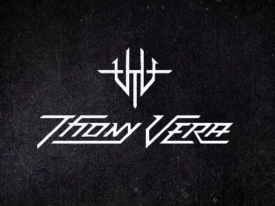 Thony Vera Logo design dj electro house ibiza logo music producer spain techno thony triangles type typography vera