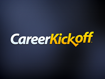 Career Kickoff Logo blue brand career gold jobs logo navy yellow