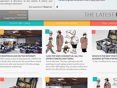 Crewton - The Latest News blog color crewton feed news stuff ui ux
