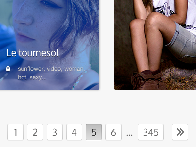 Le tournesol blue design grey pagination thumbnails ui user interface ux