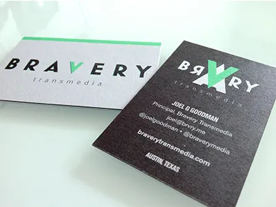 Bravery Transmedia Cards! bizcards business cards moo print