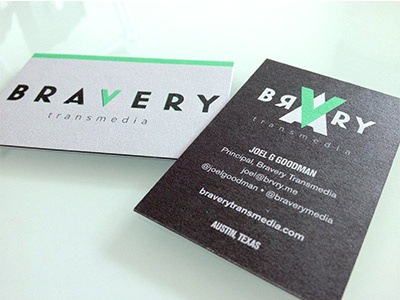 Bravery Transmedia Cards! bizcards business cards moo print